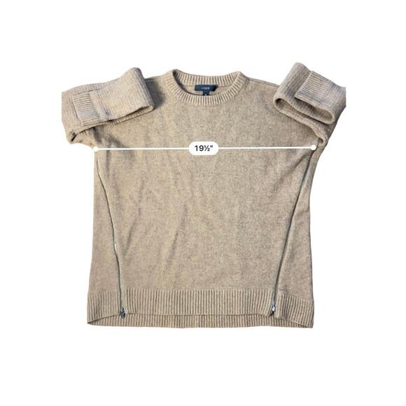 J.Crew Brown Side Zip Wool Sweater Size XS - Picture 3 of 7